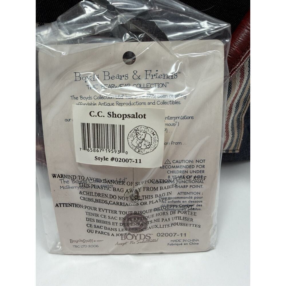 Boyds Bear F.O.B. Collectors Club Kit 2007 Tote Bag Shopsalot Plush Figure & Pin - Picture 5 of 13